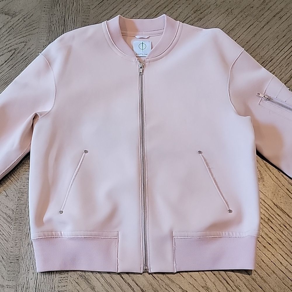 Blush pink light bomber jacket size S Outline NWOT